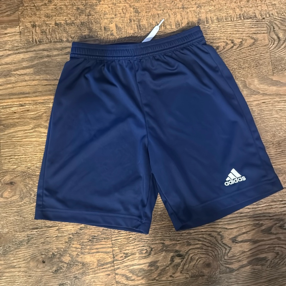 Adidas shorts navy blue youth medium 11-12Y